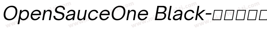OpenSauceOne Black字体转换